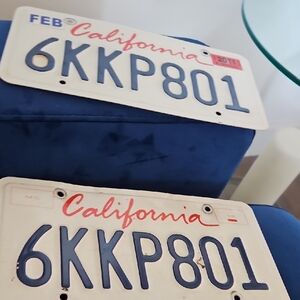 California License Plates Set